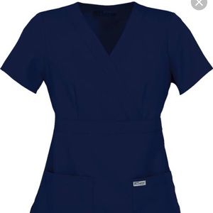 Grey’s Anatomy Size Small Navy Scrub Top